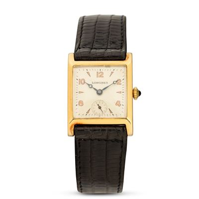 "tank" in Oro Giallo 18k, Carica Manuale con Quadrante Argentè, Lancette Breguet 24x24 MM