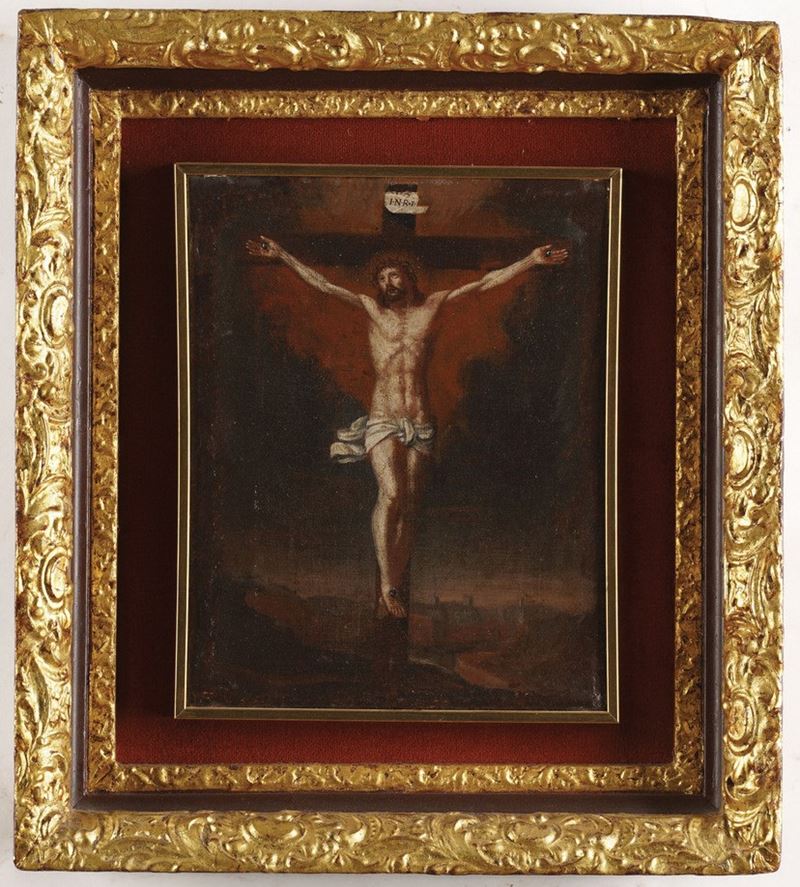 Scuola del XVIII secolo Crocifissione  - olio su tela - Auction Old Masters - Cambi Casa d'Aste