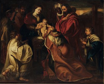 Adorazione dei Magi, olio su tela