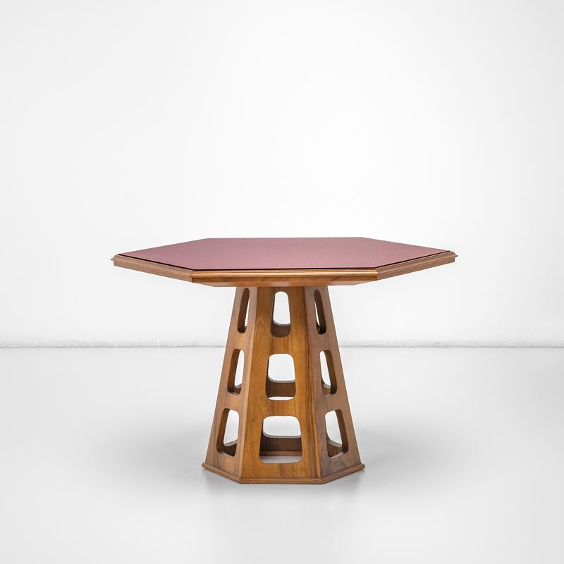 Paolo Buffa : Tavolo basso a pianta esagonale.  - Auction Fine Design - Cambi Casa d'Aste