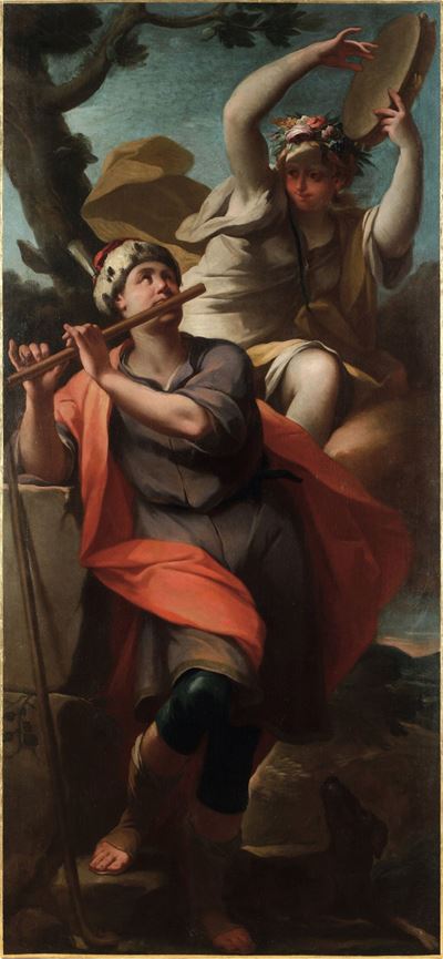 Suonatore di Flauto e Baccante