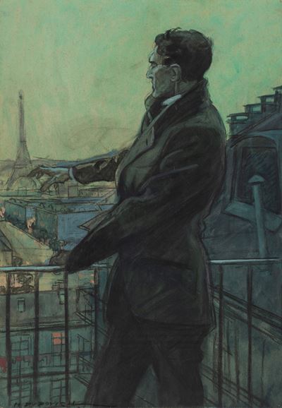 Figura Maschile con Torre Eiffel