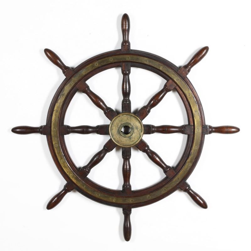 Timone a otto caviglie marcato Griffn W&J  - Asta Arte Marinara - Cambi Casa d'Aste