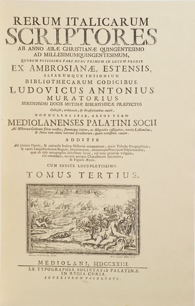 Ludovico Antonio Muratori, Rerum Italicarum Scriptores Sec XX, Edizione Anastatica Forni. Rerum I...