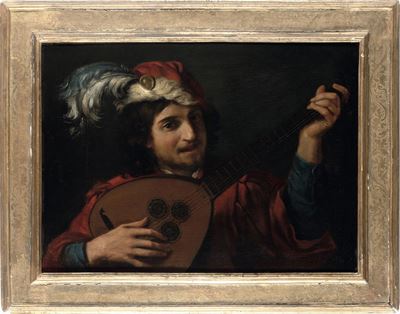 Scuola Romana del XVII Secolo Suonatore di Liuto