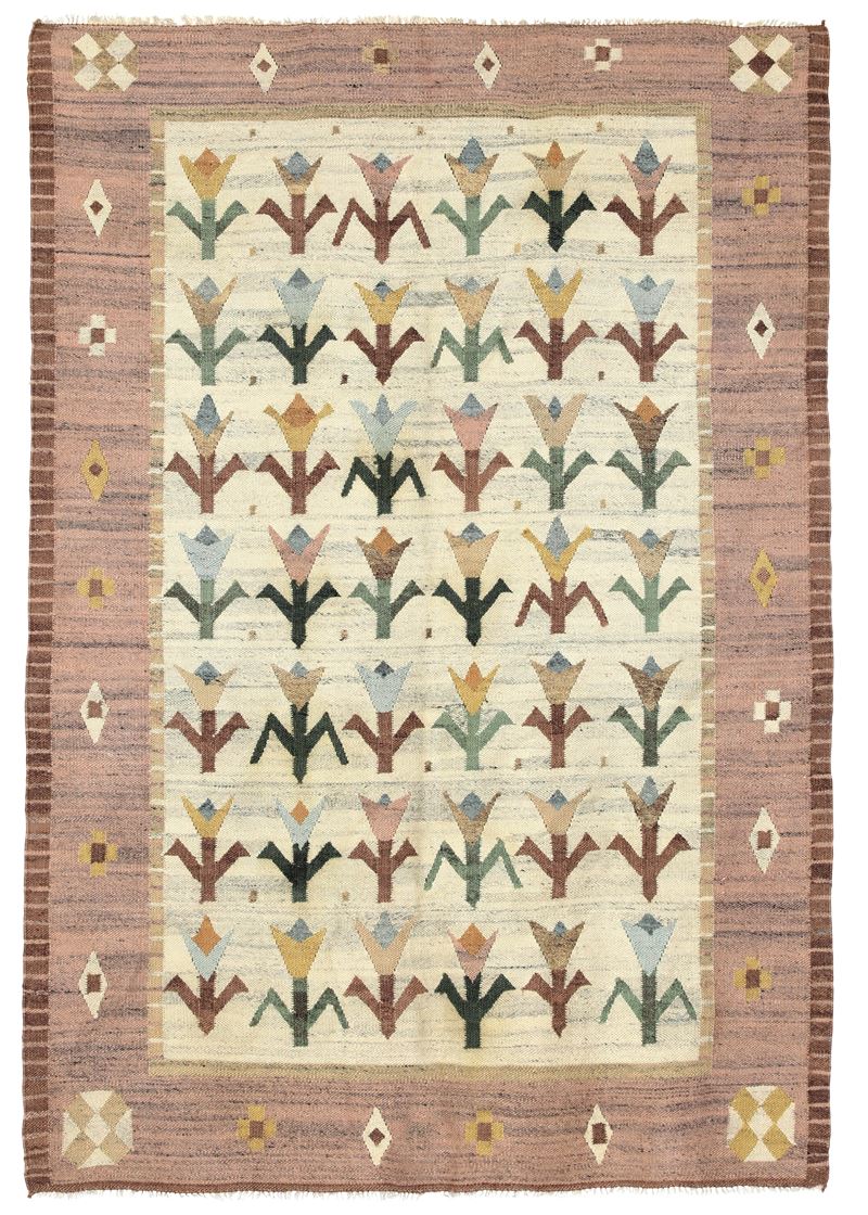 Particolare kilim, Svezia XX secolo  - Auction Antique carpets - Cambi Casa d'Aste