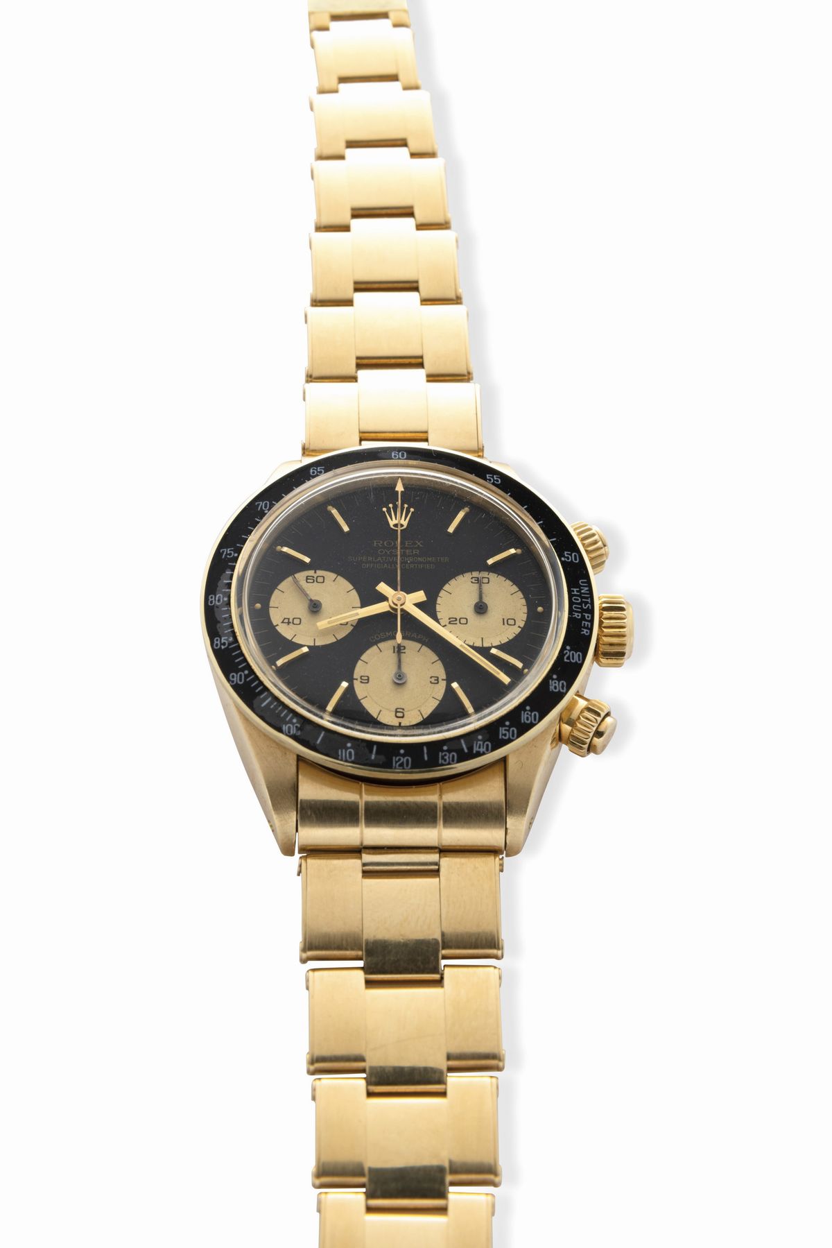 Rolex - Eccezionale Cosmograph Daytona Ref 6263 in Oro Giallo 18k, Quadrante Nero Contatori Champ...