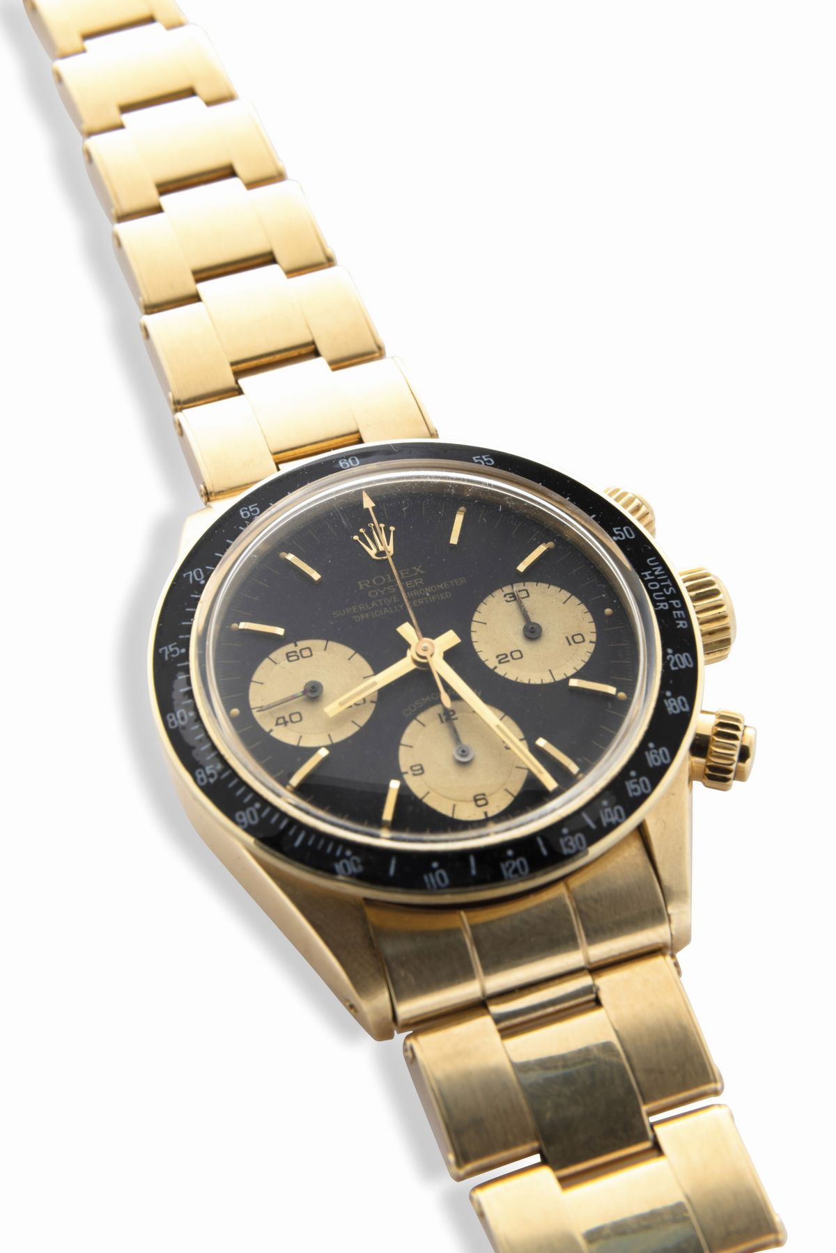 Rolex - Eccezionale Cosmograph Daytona Ref 6263 in Oro Giallo 18k, Quadrante Nero Contatori Champ...