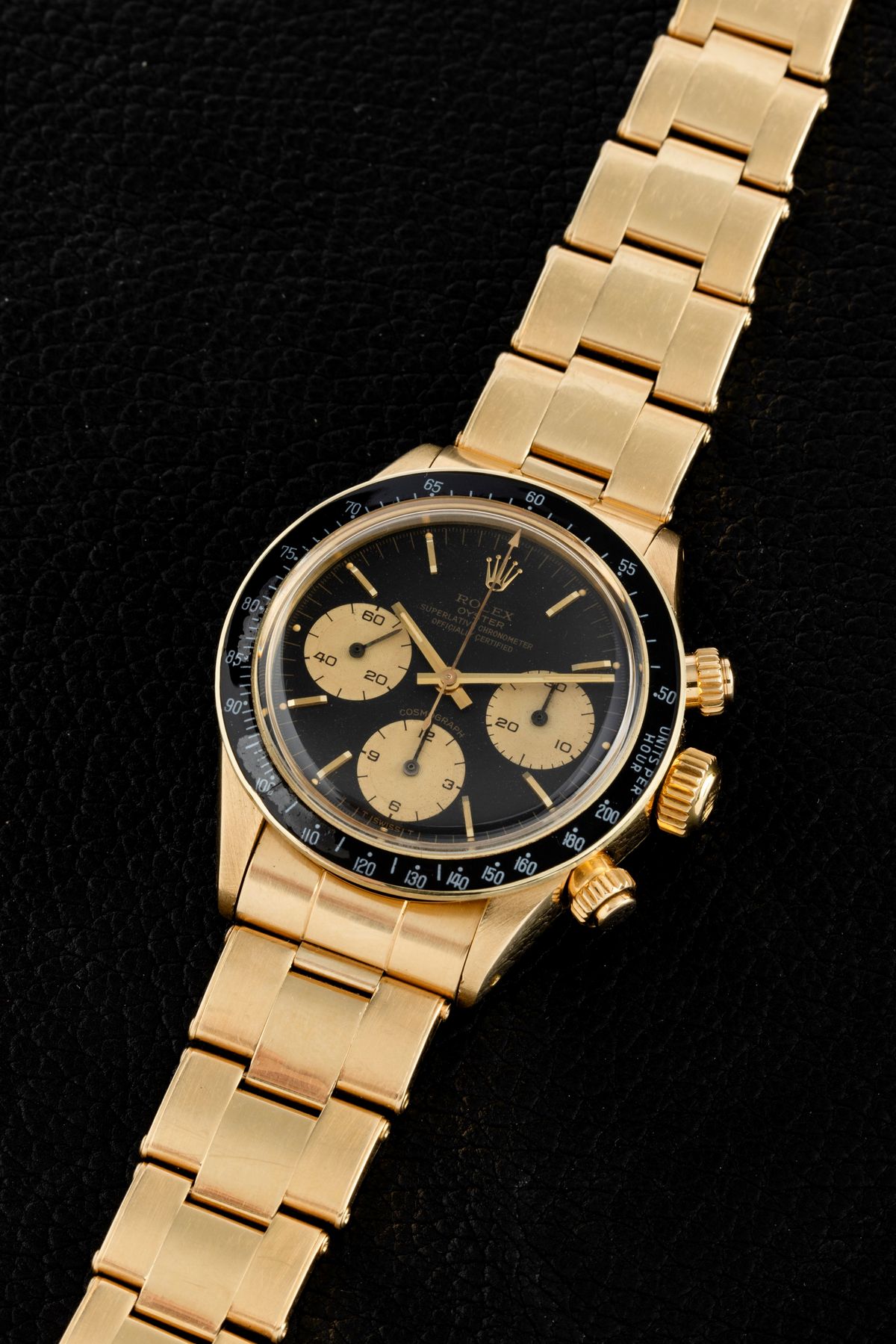 Rolex - Eccezionale Cosmograph Daytona Ref 6263 in Oro Giallo 18k, Quadrante Nero Contatori Champ...