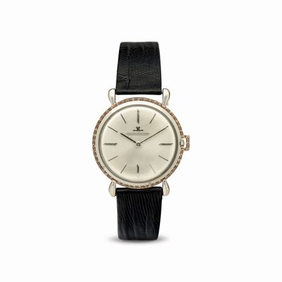 Orologio da Polso in Oro Bianco e Rosa con Piccoli Brillanti , Anse a Goccia, Quadrante Argentè c...