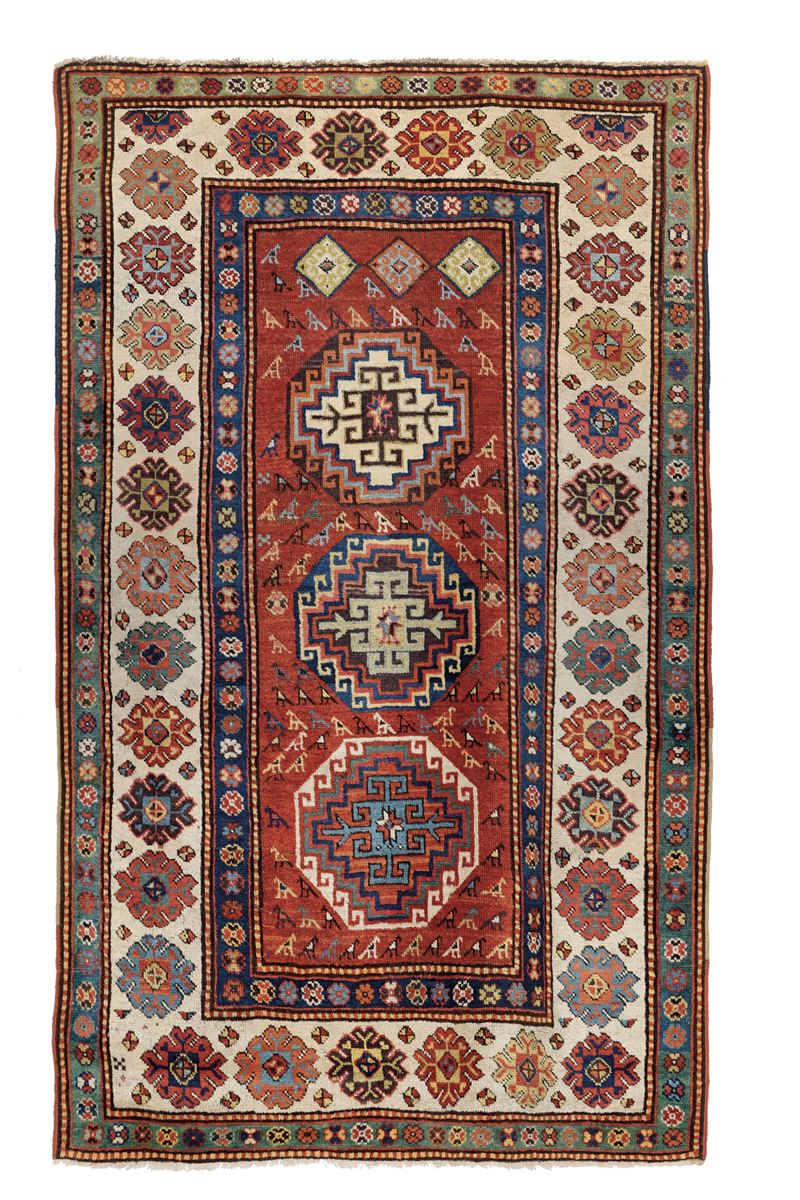 Tappeto Gandje, Caucaso seconda metà XIX secolo  - Auction Antique carpets - Cambi Casa d'Aste