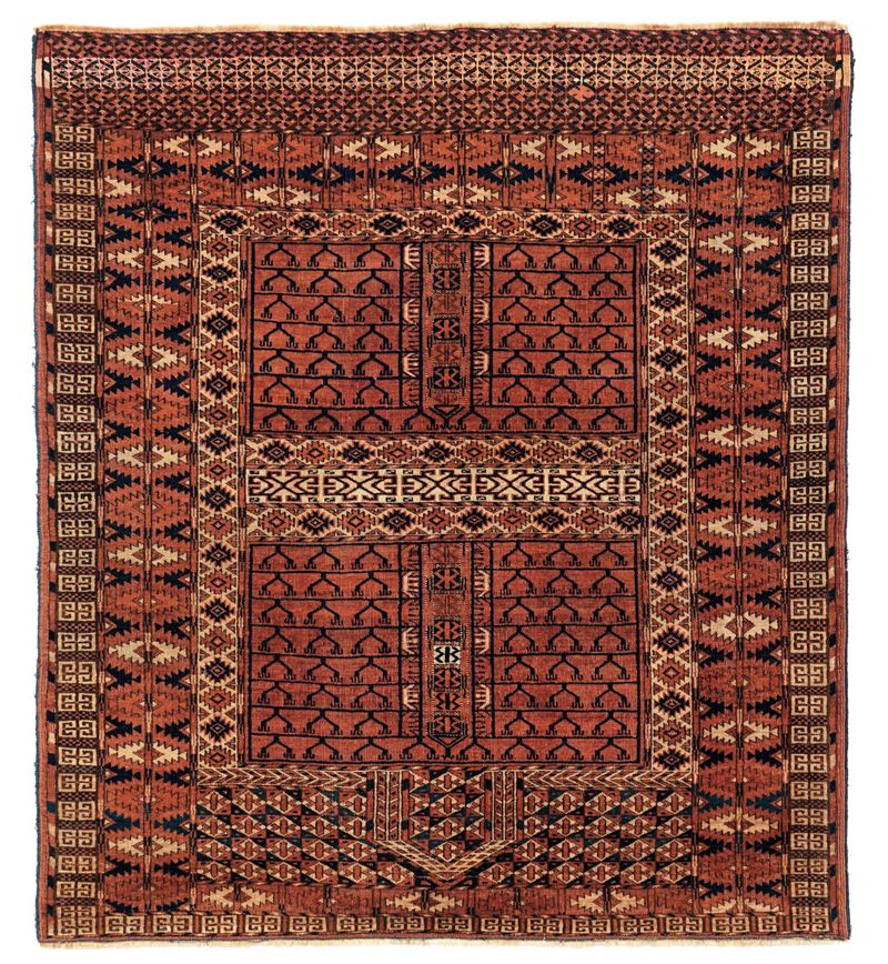Engsi tekke, Turkestan occidentale, fine XIX secolo  - Asta Tappeti Antichi - Cambi Casa d'Aste