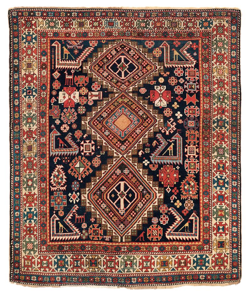 Tappeto Akstafa, Caucaso ultimo quarto XIX secolo  - Auction Antique carpets - Cambi Casa d'Aste