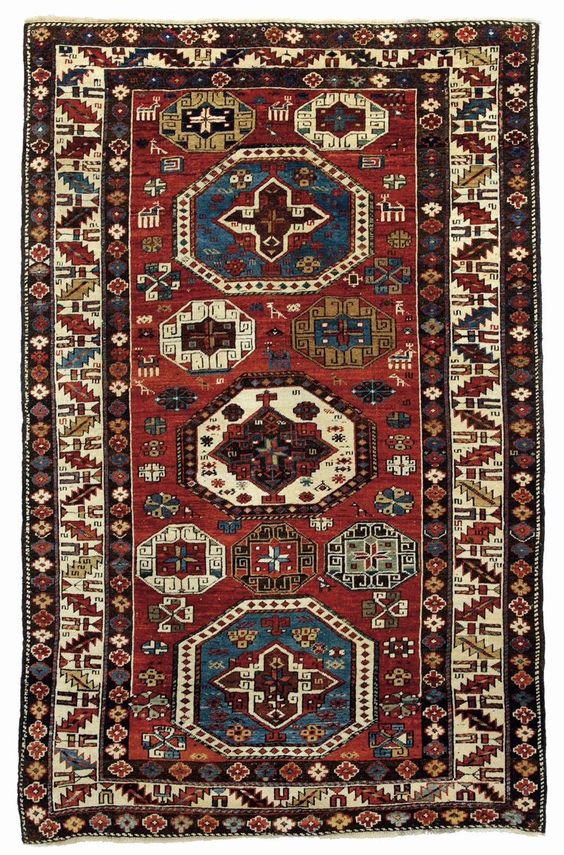 Tappeto Shirvan Baku, Caucaso fine XIX secolo  - Asta Tappeti Antichi - Cambi Casa d'Aste