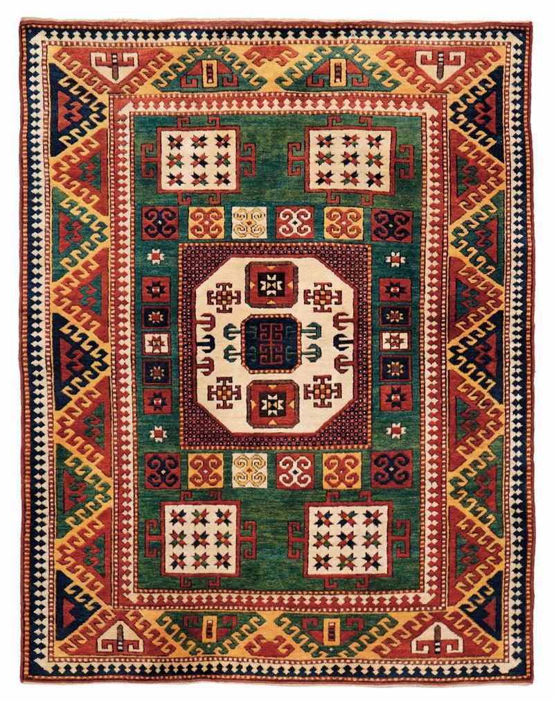 Tappeto Kazak Karachop, Caucaso secomnda metà XIX secolo  - Auction Antique carpets - Cambi Casa d'Aste