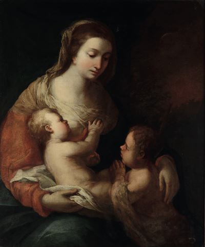 Scuola del XVII Secolo Madonna con Bambino e San Giovannino