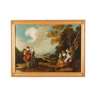 Scuola del XIX Secolo Scena Galante
