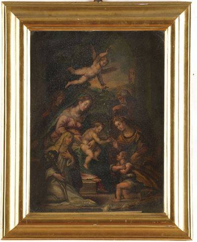 Scuola del XVII Secolo Matrimonio Mistico di Santa Caterina
