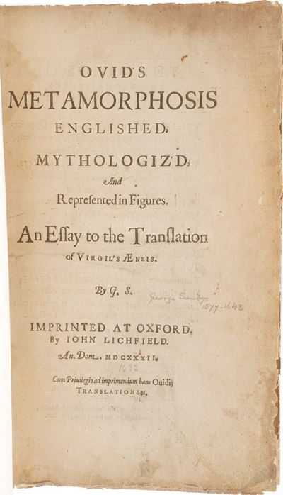 Publio Ovidio Nasone Ovid’s Metamorphosis Englished Mythologizd And Repredented in Figures.an Ess...