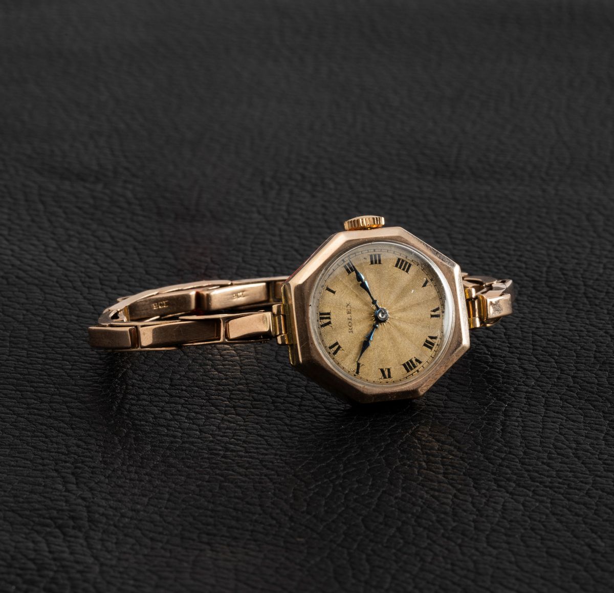 Rolex - Raro Orologio Marconi in Oro Rosa 9k della Prima Parte del XX Secolo Quadrante Argentè Fl...