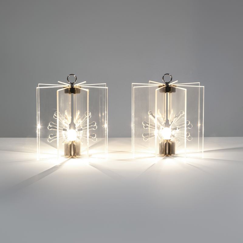 Franco Albini e Franca Helg : Due lampade da tavolo mod. 524  - Auction Fine Design - Cambi Casa d'Aste