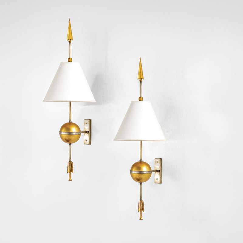 Emilio Lancia : Due lampade da parete.  - Asta Fine Design - Cambi Casa d'Aste
