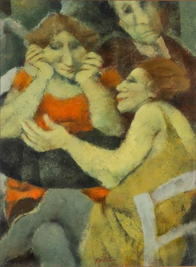 Figure, olio su tavola