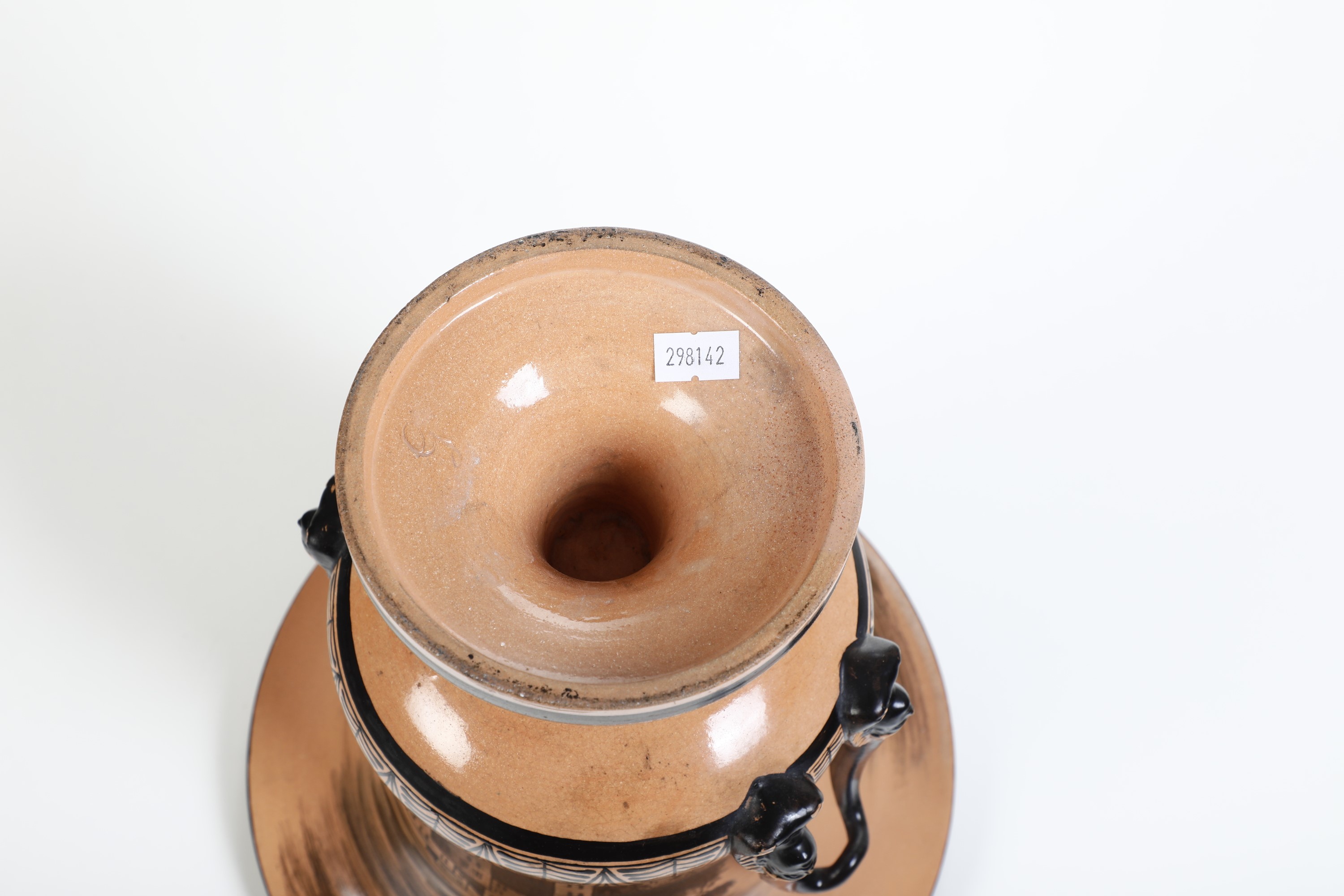 Vaso a Cratere.napoli, Manifattura Giustiniani, Prima Metà del XIX Secolo.