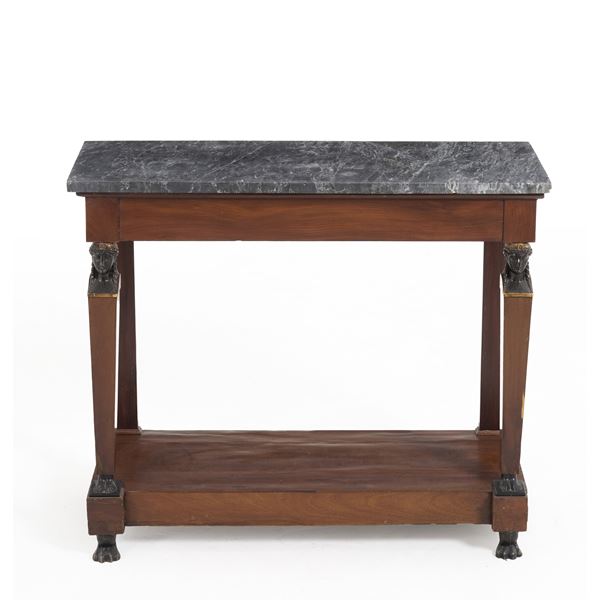 Piccola console stile Impero lastronata