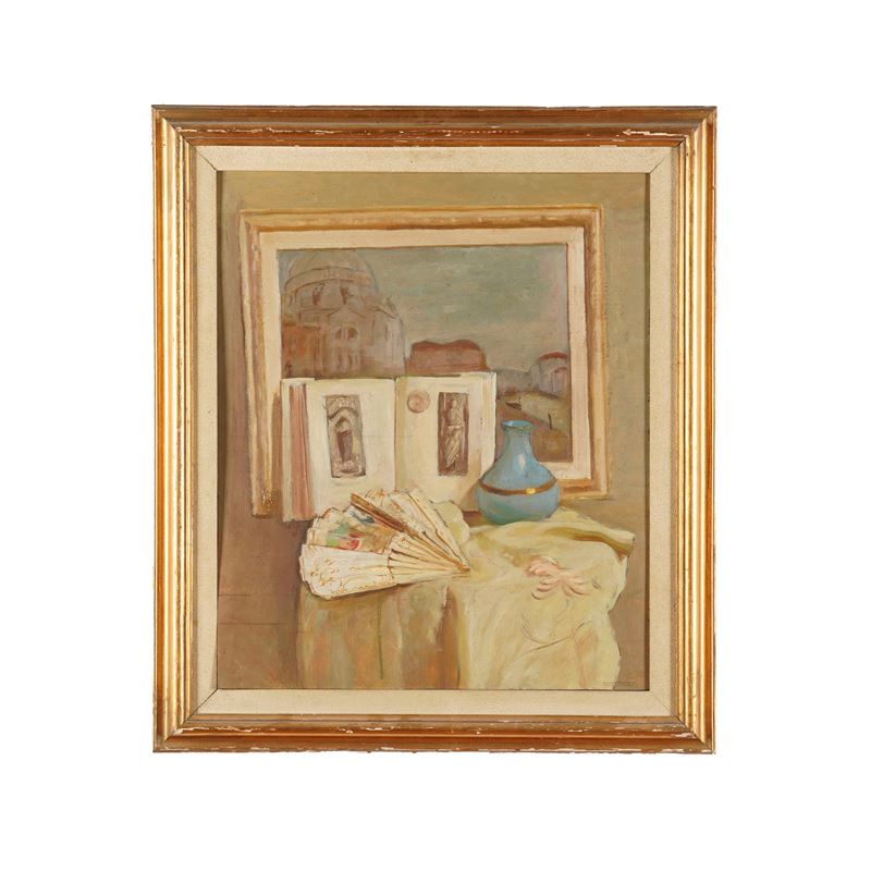 Cicci Pizzorno Natura morta  - olio su tavoletta - Asta Antiquariato - Cambi Casa d'Aste