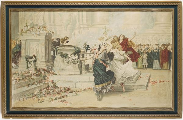 Grande oleografia in cornice