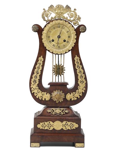 Orologio da Appoggio in Forma di Lira. XIX Secolo