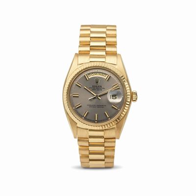 Classico ed Elegante Daydate 1803, in Oro Giallo 18k con Particolare Quadrante Color Visone ed In...