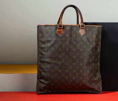 Louis Vuitton Shopper in Canvas Monogram, Segni Evidenti di Usura, Molto Usurati gli Angoli e i M...