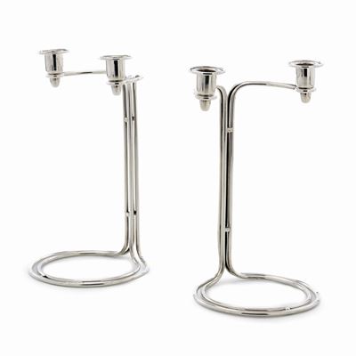 Coppia di Candelabri. Bottega San Lorenzo, Designer Antonio Piva, Milano 1970 Ca