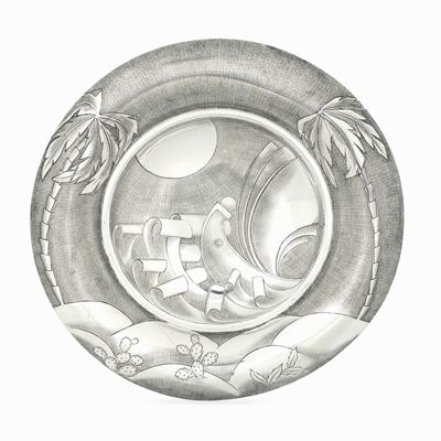 Alzata Centrotavola. Argenteria Artistica Italiana (milano?)