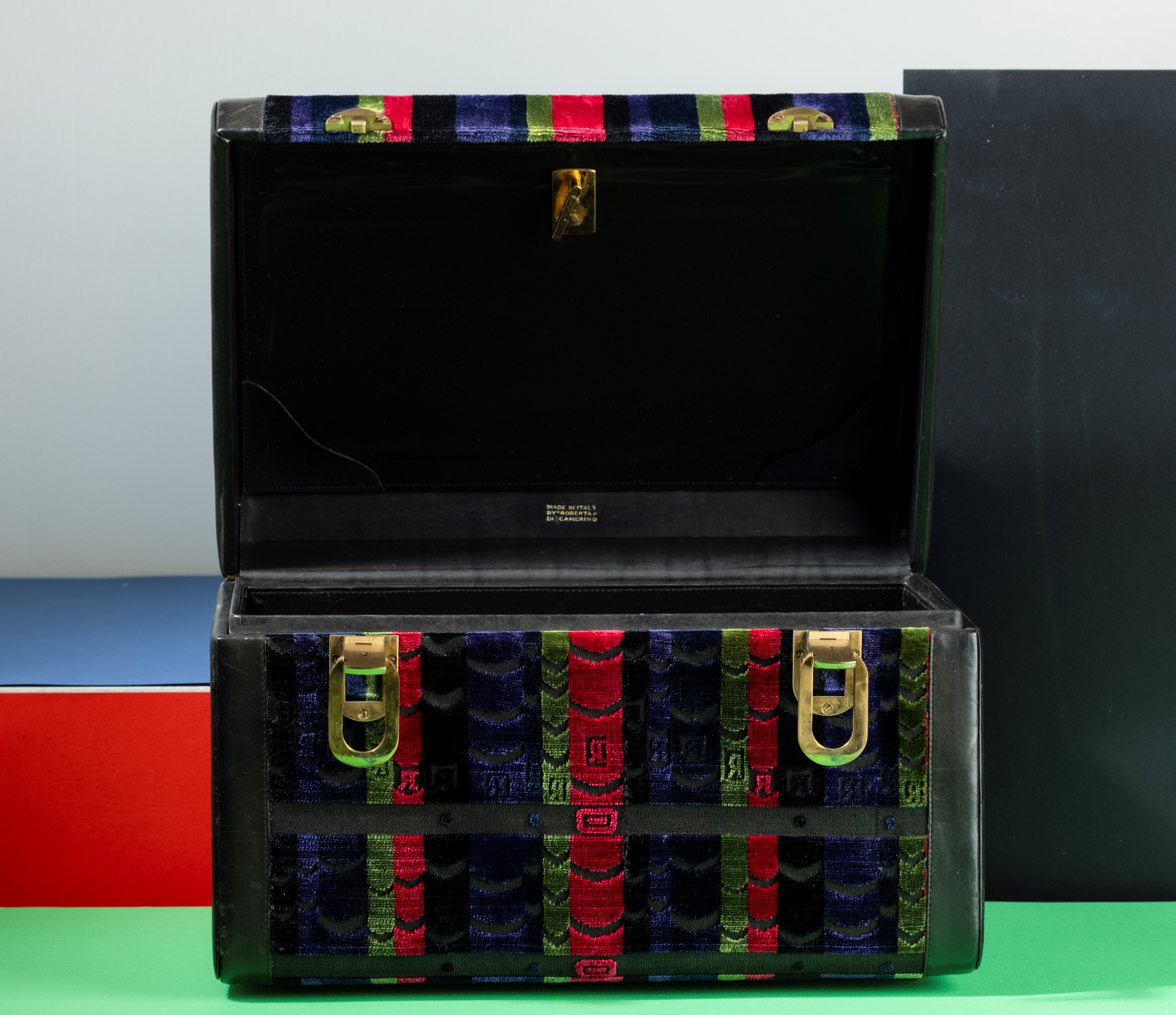 Roberta di Camerino Beauty Case, in Pelle e Tessuto, Mancanza dello Specchio All’interno, Buone C...