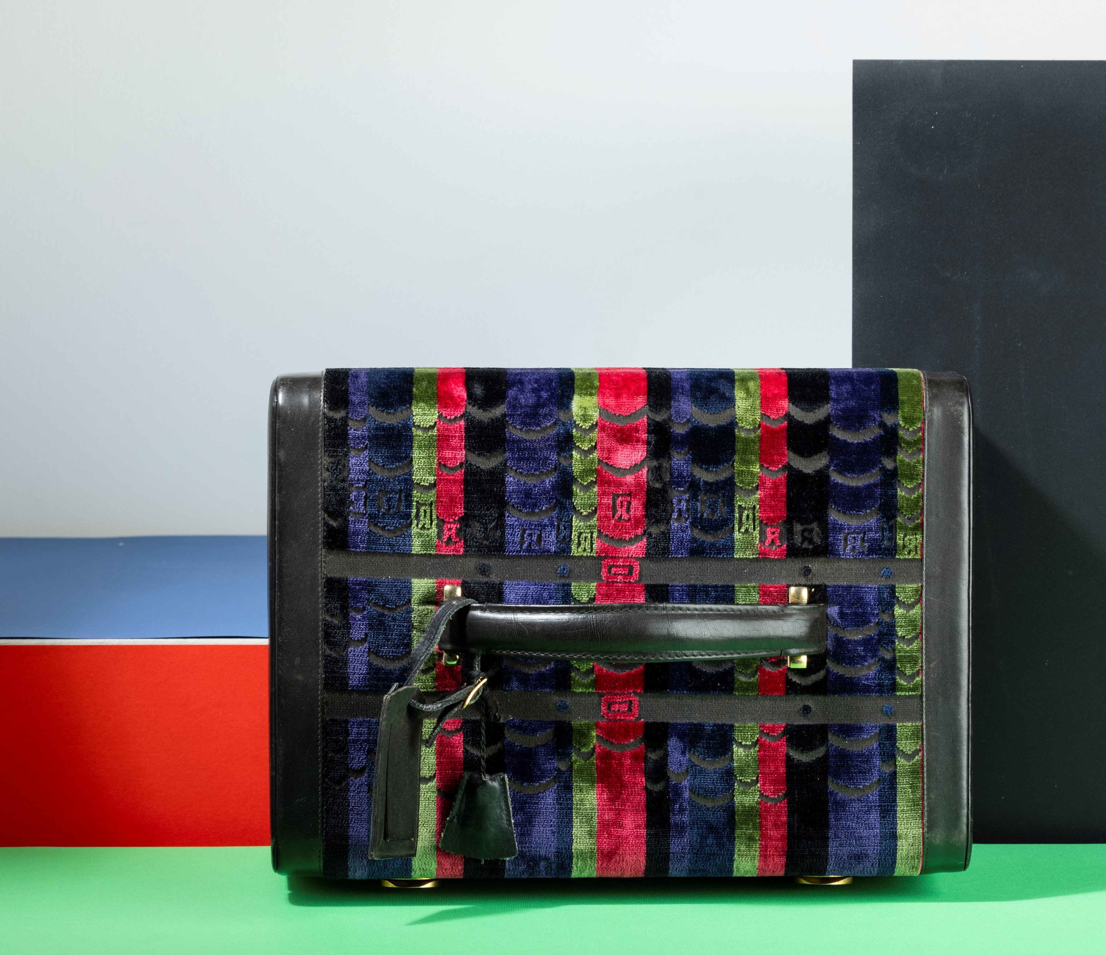 Roberta di Camerino Beauty Case, in Pelle e Tessuto, Mancanza dello Specchio All’interno, Buone C...