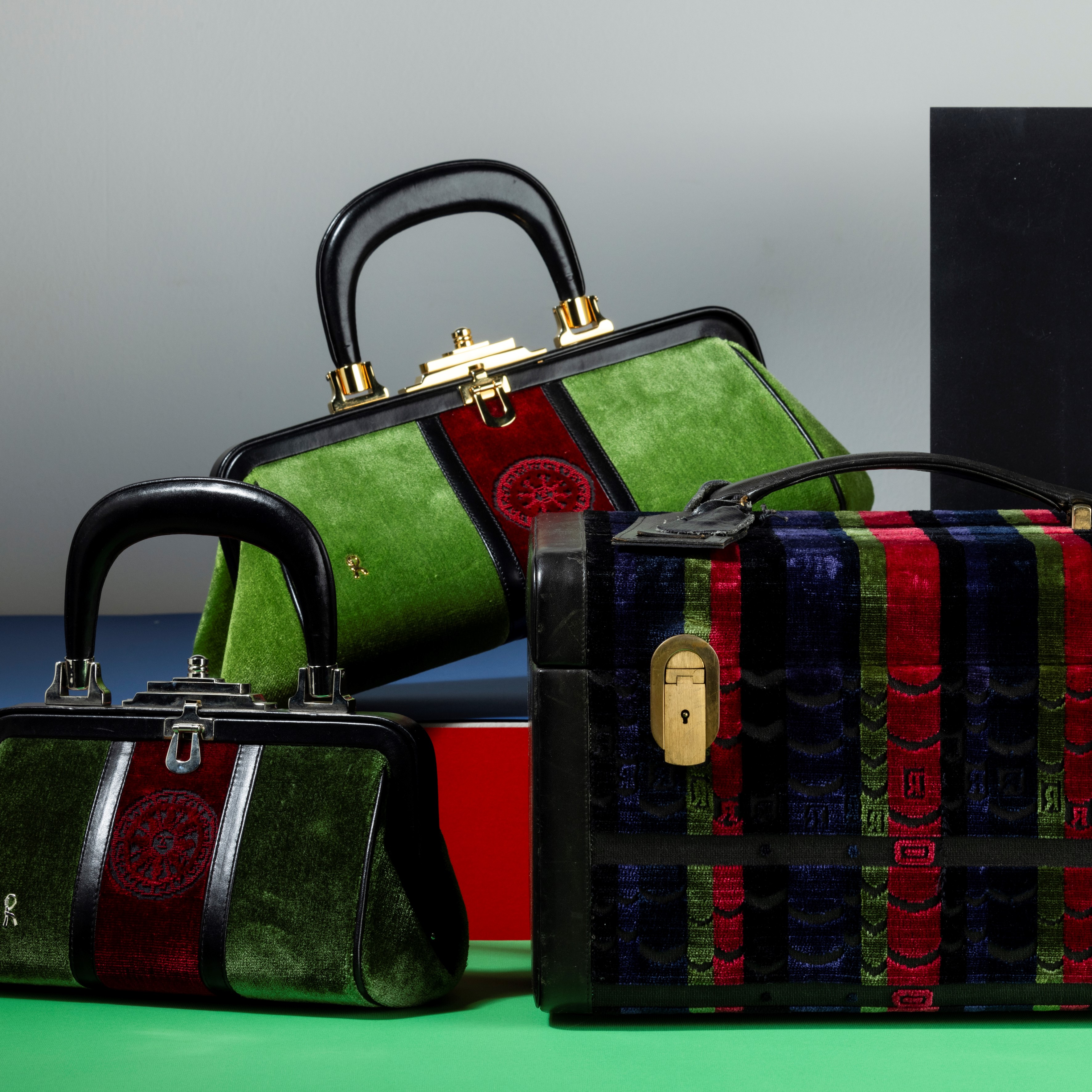 Roberta di Camerino Beauty Case, in Pelle e Tessuto, Mancanza dello Specchio All’interno, Buone C...