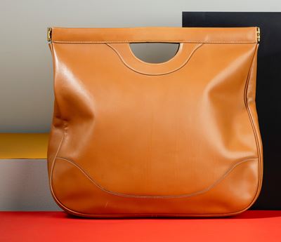 Hermes Borsa Cabas Shopper in Pelle Firmata All'interno, Piccoli Difetti