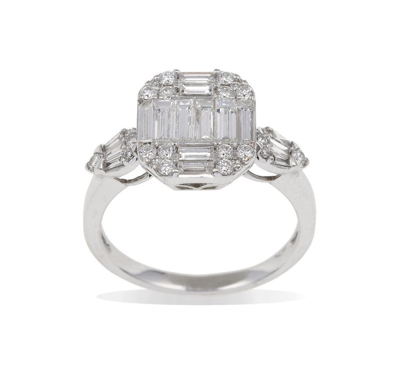 Diamond and gold ring  - Auction Jewels - Cambi Casa d'Aste