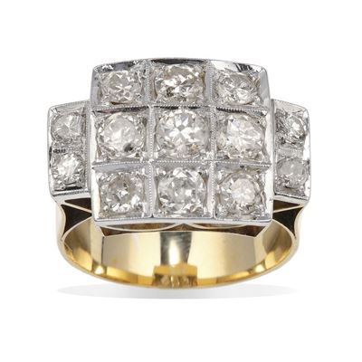 Anello a Fascia con Diamanti