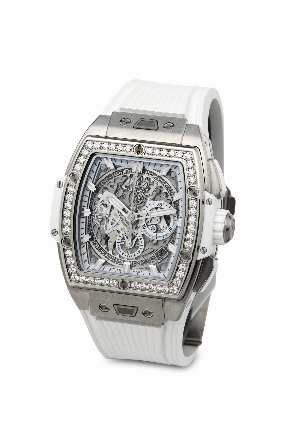 Hublot - Estroso ed Appariscente Spirt Of Big Bang in Titanio Scheletrato con Diamanti sulla Cass...