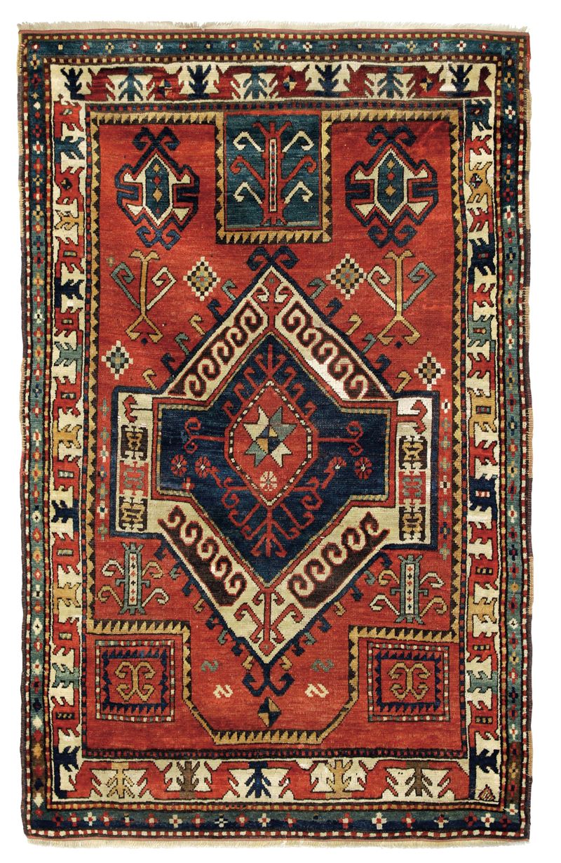 Tappeto Kazak, Caucaso fine XIX secolo  - Asta Tappeti Antichi - Cambi Casa d'Aste