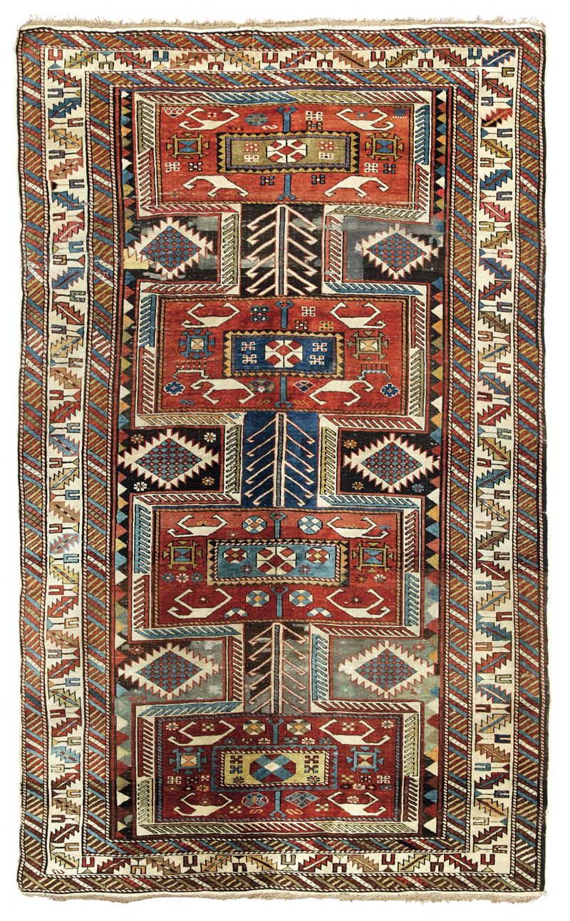 Tappeto Sahirvan, Caucaso fine XIX secolo  - Asta Tappeti Antichi - Cambi Casa d'Aste