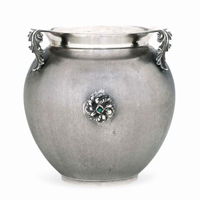 Vaso. Argenteria Artistica Milanese Prima Metà del XX Secolo. Marchio con Fascio Littorio in Usa ...