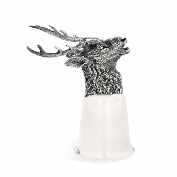 Bicchiere da caccia a foggia di testa di cervo. Maison Gucci, Italia XX-XXI secolo