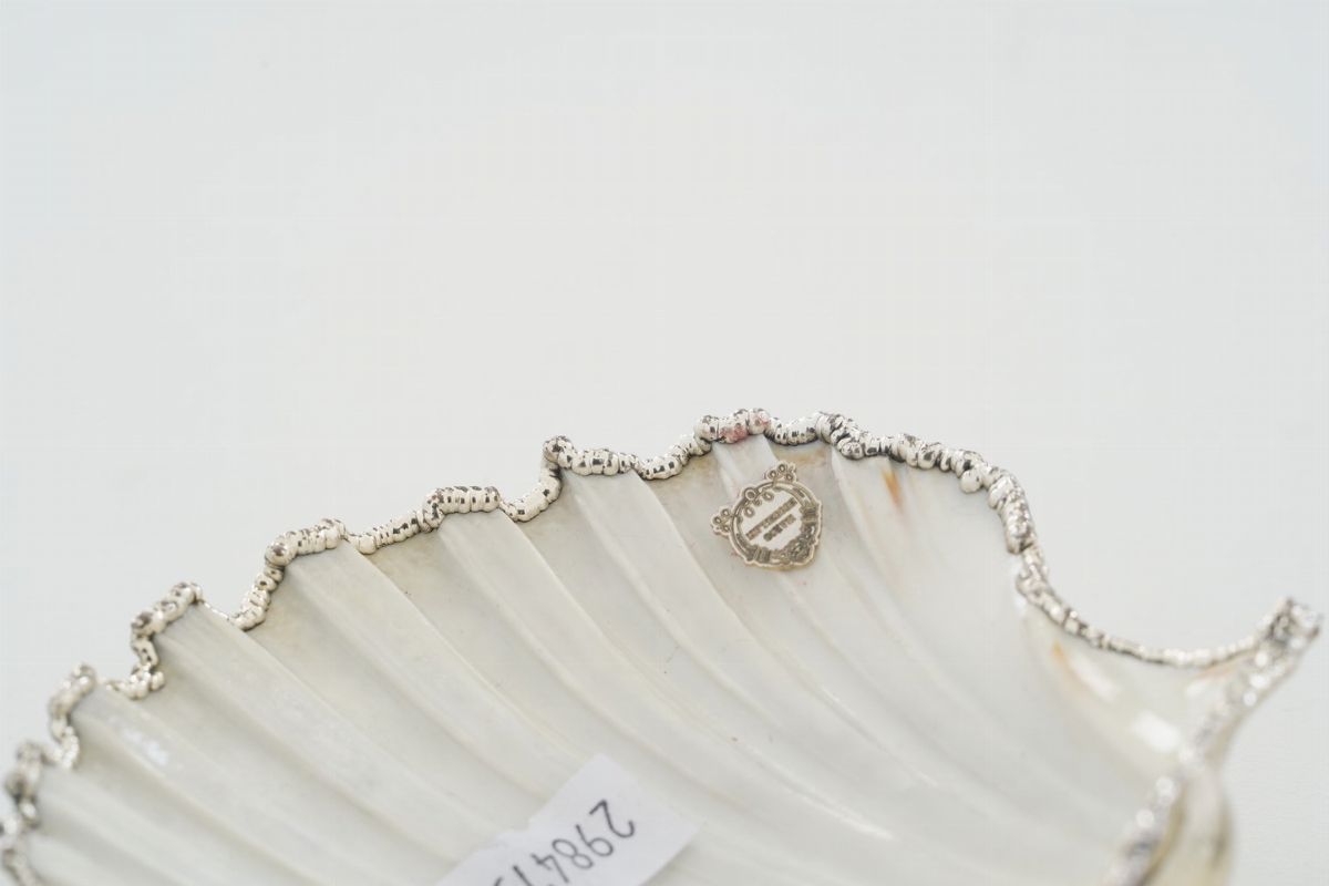 Due Conchiglie Rivestite in Argento. Etichetta a Scudo Mario Buccellati. Italia, XX-XXI Secolo