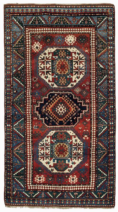 Tappeto Kazak, Caucaso Fine XIX Inizio XX Secolo