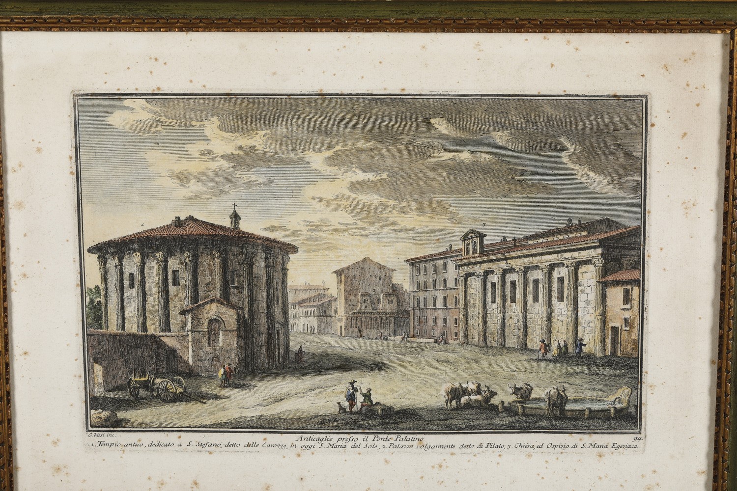 Gruppo di Quattro Incisioni a Colori con Vedute Roma (riproduzioni)
